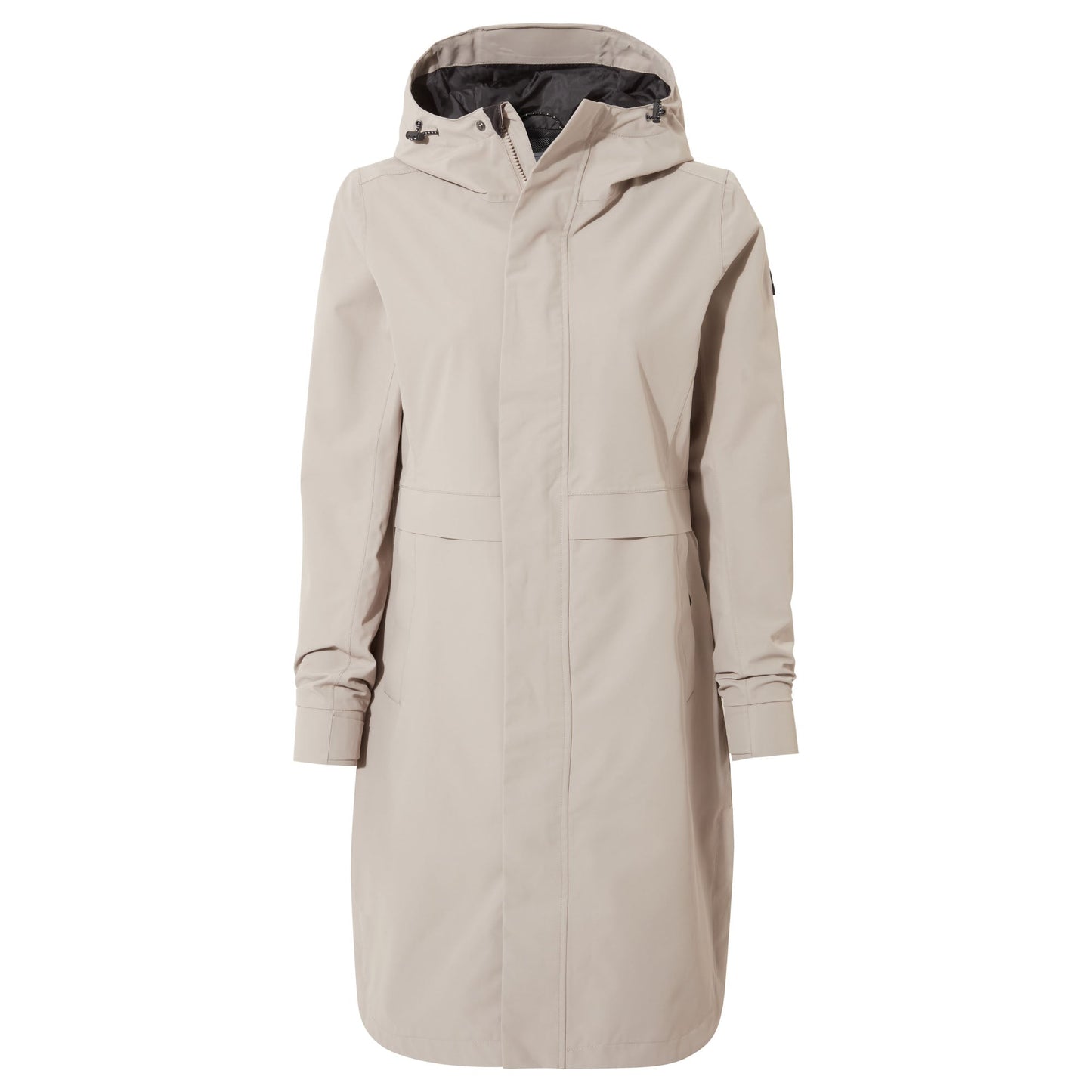 Saunter Womens Long Waterproof Jacket - Dark Taupe