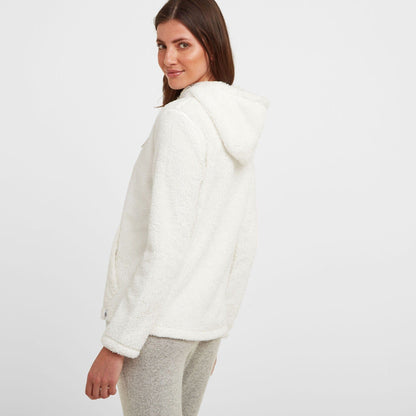 Sawley Womens Teddy Fleece Hoody - Ice Grey