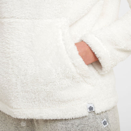 Sawley Womens Teddy Fleece Hoody - Ice Grey