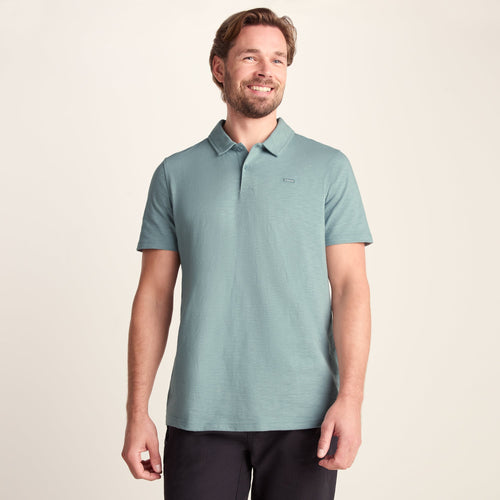 Sawyer Mens 100% Cotton Jersey Polo Shirt - Summer Sky