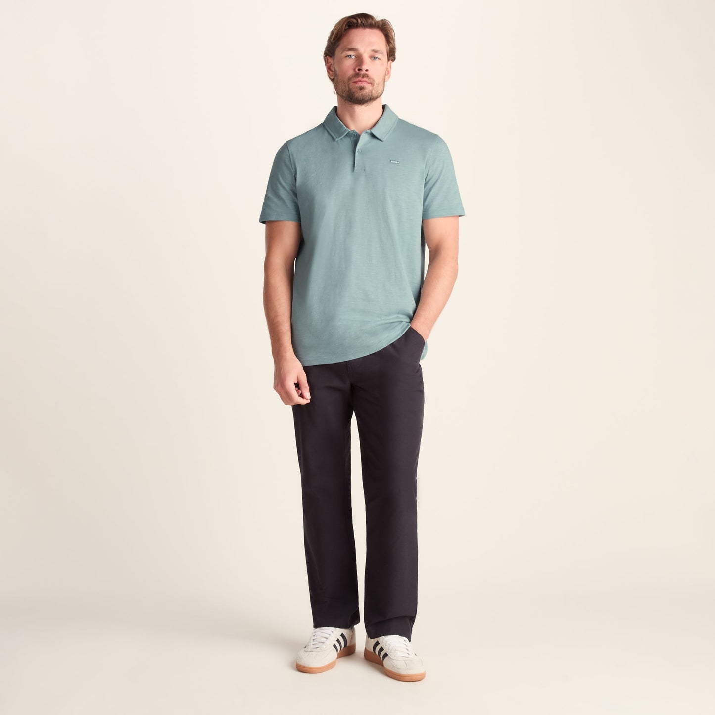 Sawyer Mens 100% Cotton Jersey Polo Shirt - Summer Sky