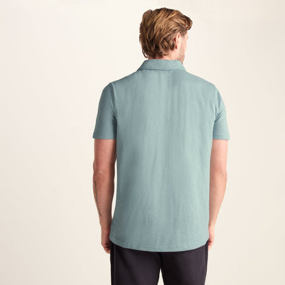 Sawyer Mens 100% Cotton Jersey Polo Shirt - Summer Sky