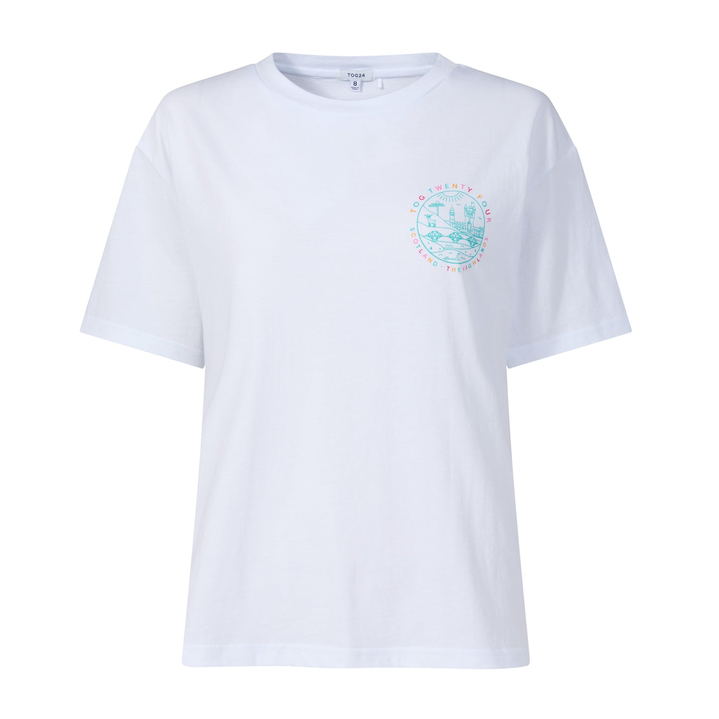 Scotland Womens 100% Cotton Supersoft Relaxed Fit T-Shirt - Optic White