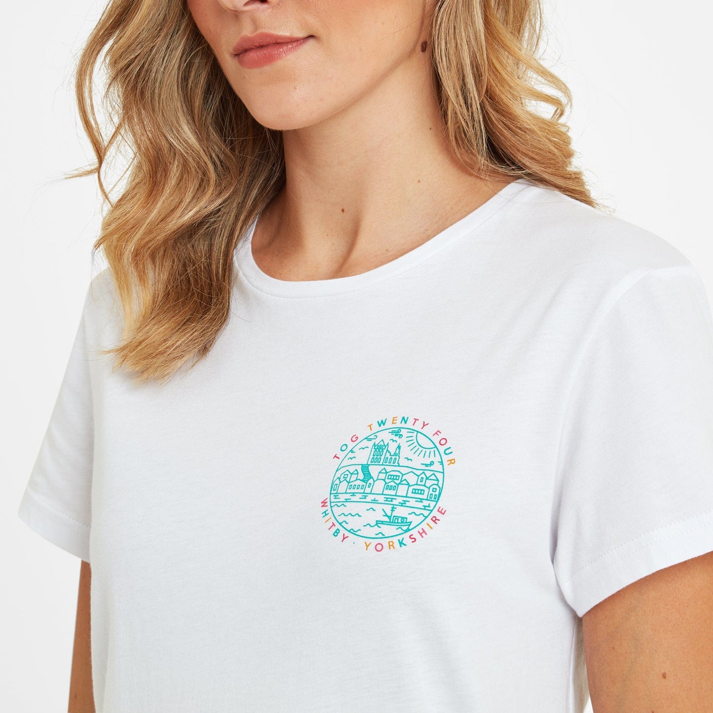 Seaside Womens 100% Cotton T-Shirt - Optic White