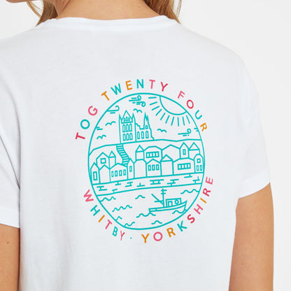 Seaside Womens 100% Cotton T-Shirt - Optic White