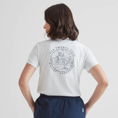 Seaside Womens 100% Cotton T-Shirt - Ice Grey Marl