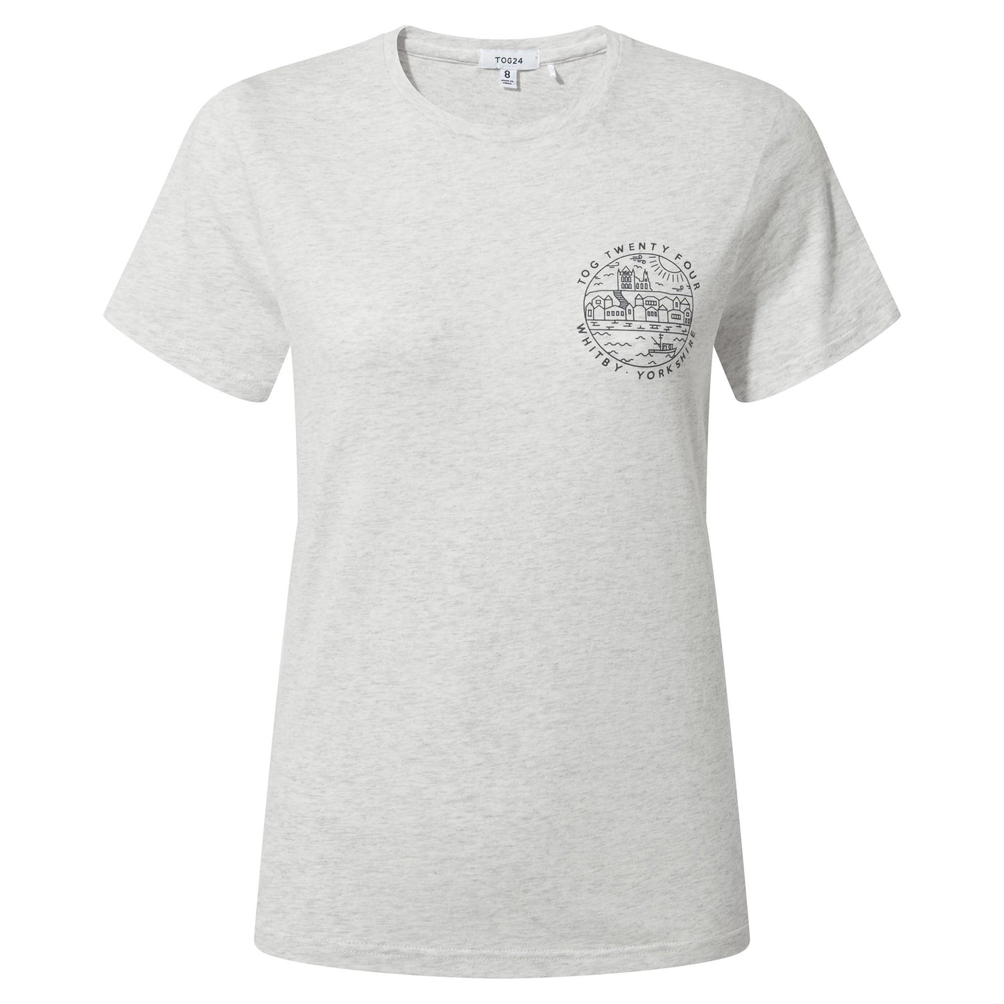 Seaside Womens 100% Cotton T-Shirt - Ice Grey Marl