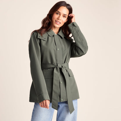 Shea Womens Waterproof Trench Coat - Pale Khaki