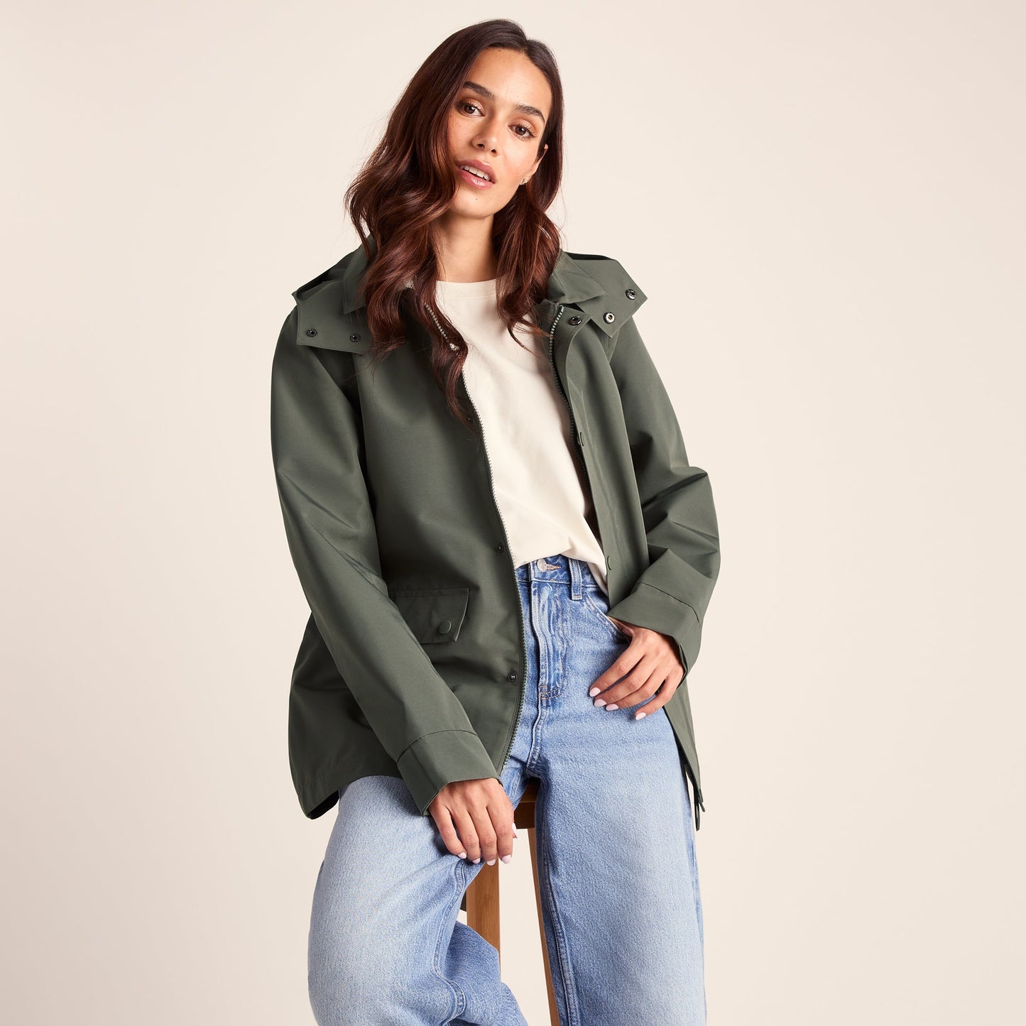 Shea Womens Waterproof Trench Coat - Pale Khaki