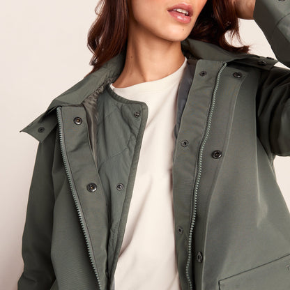 Shea Womens Waterproof Trench Coat - Pale Khaki