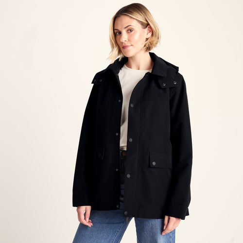 Shea Womens Waterproof Trench Coat - Black
