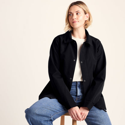Shea Womens Waterproof Trench Coat - Black