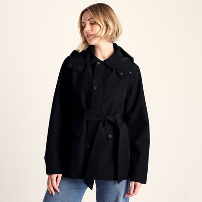 Shea Womens Waterproof Trench Coat - Black