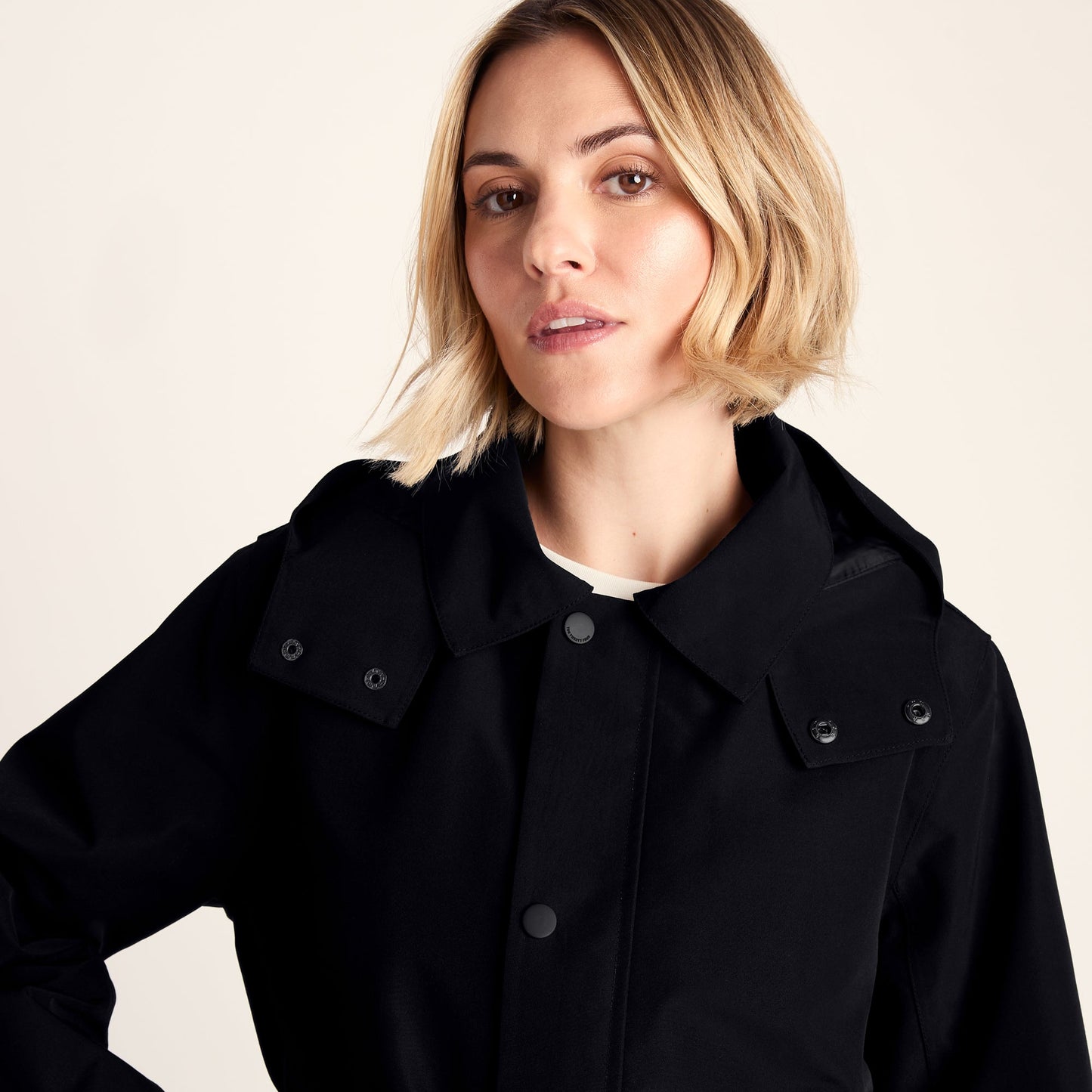 Shea Womens Waterproof Trench Coat - Black