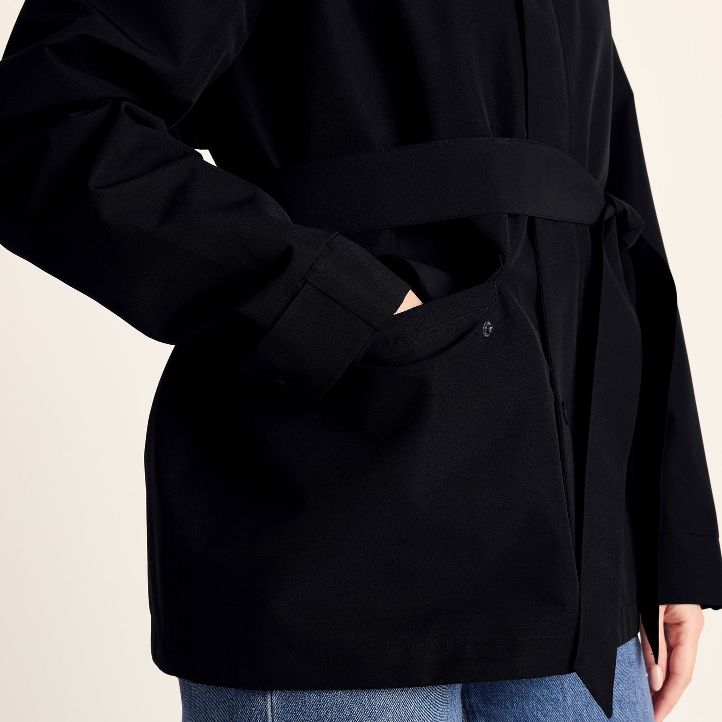 Shea Womens Waterproof Trench Coat - Black