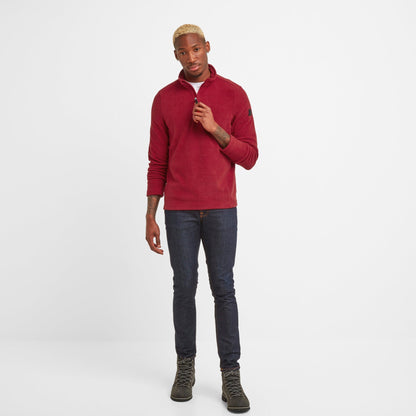 Shire Mens Fleece Zipneck - Chilli Red
