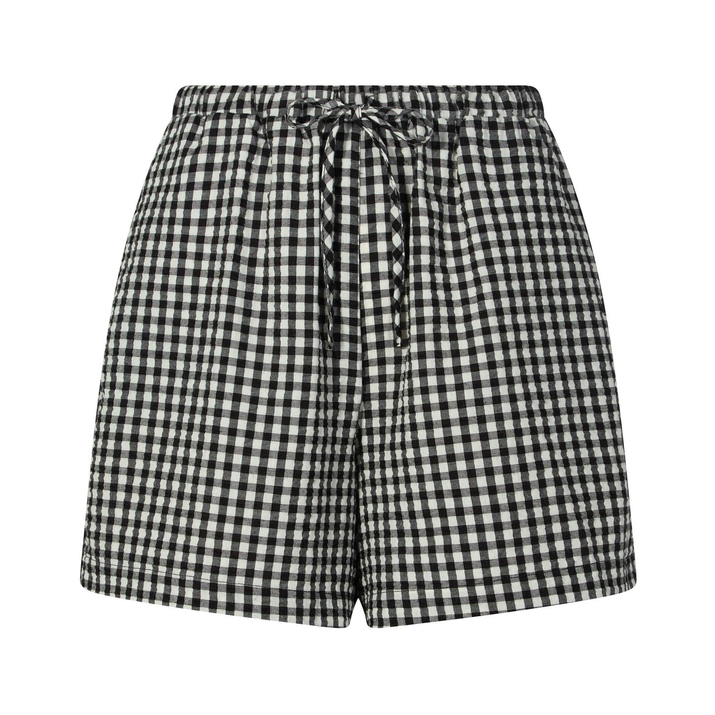 Sienna Womens Gingham Check Shorts - Black Check