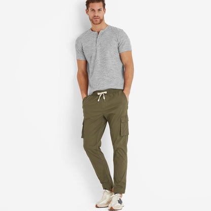 Silas Mens Cargo Trousers - Khaki