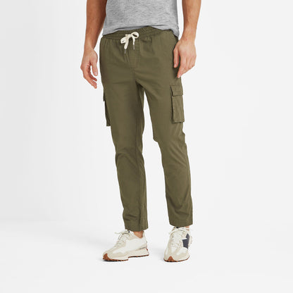 Silas Mens Cargo Trousers - Khaki