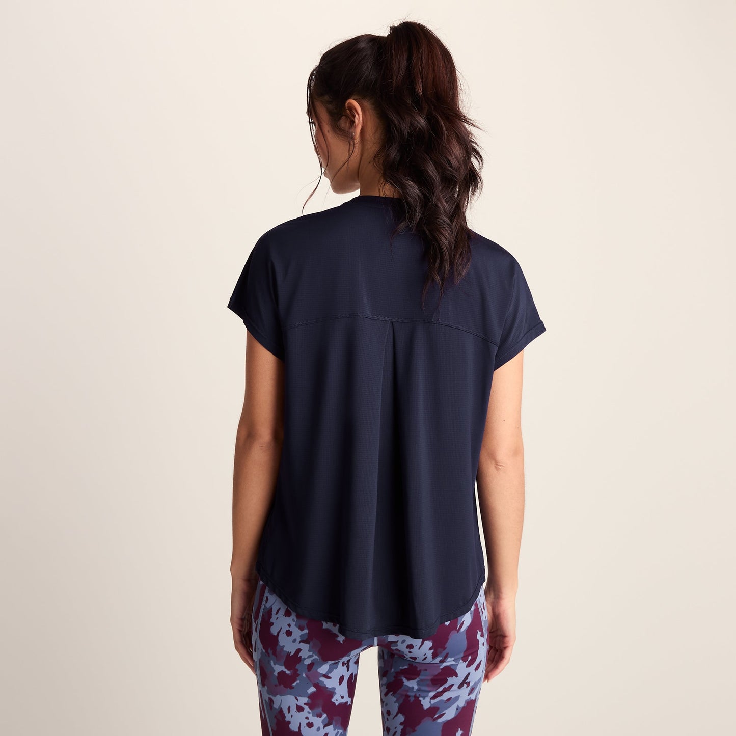 Skyla Womens Short Sleeve Performance Top - Oxford Blue