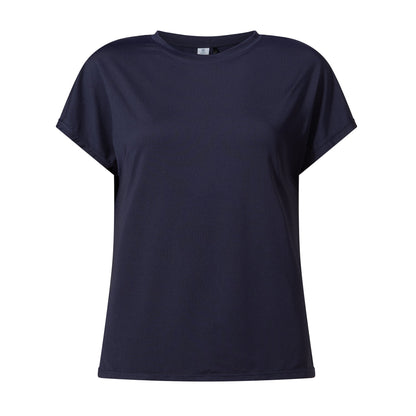 Skyla Womens Short Sleeve Performance Top - Oxford Blue