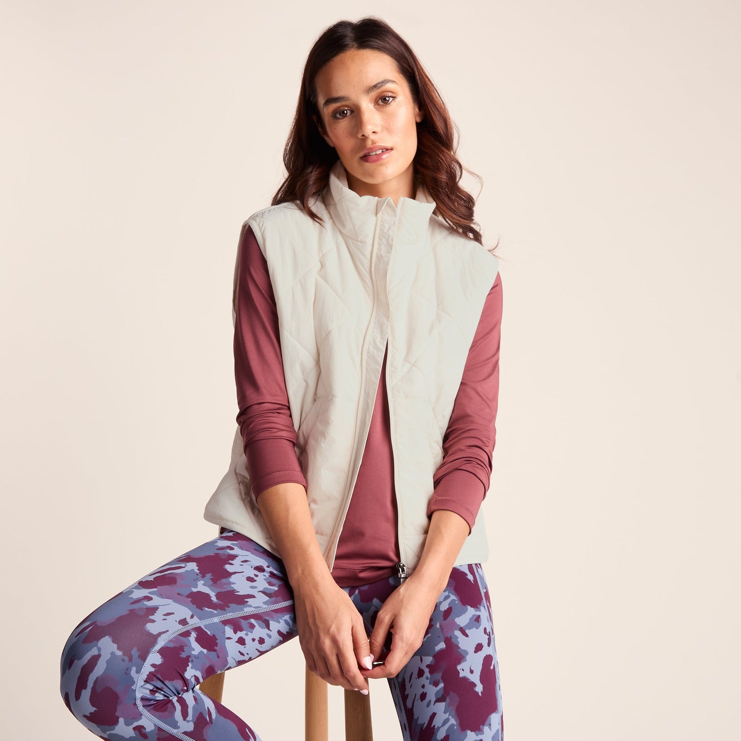 Slaley Womens Insulated Relaxed Fit Gilet - Vanilla