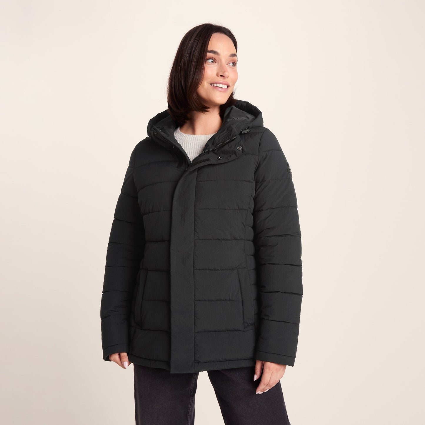 Sleight Womens Short Insulated Parka - Black