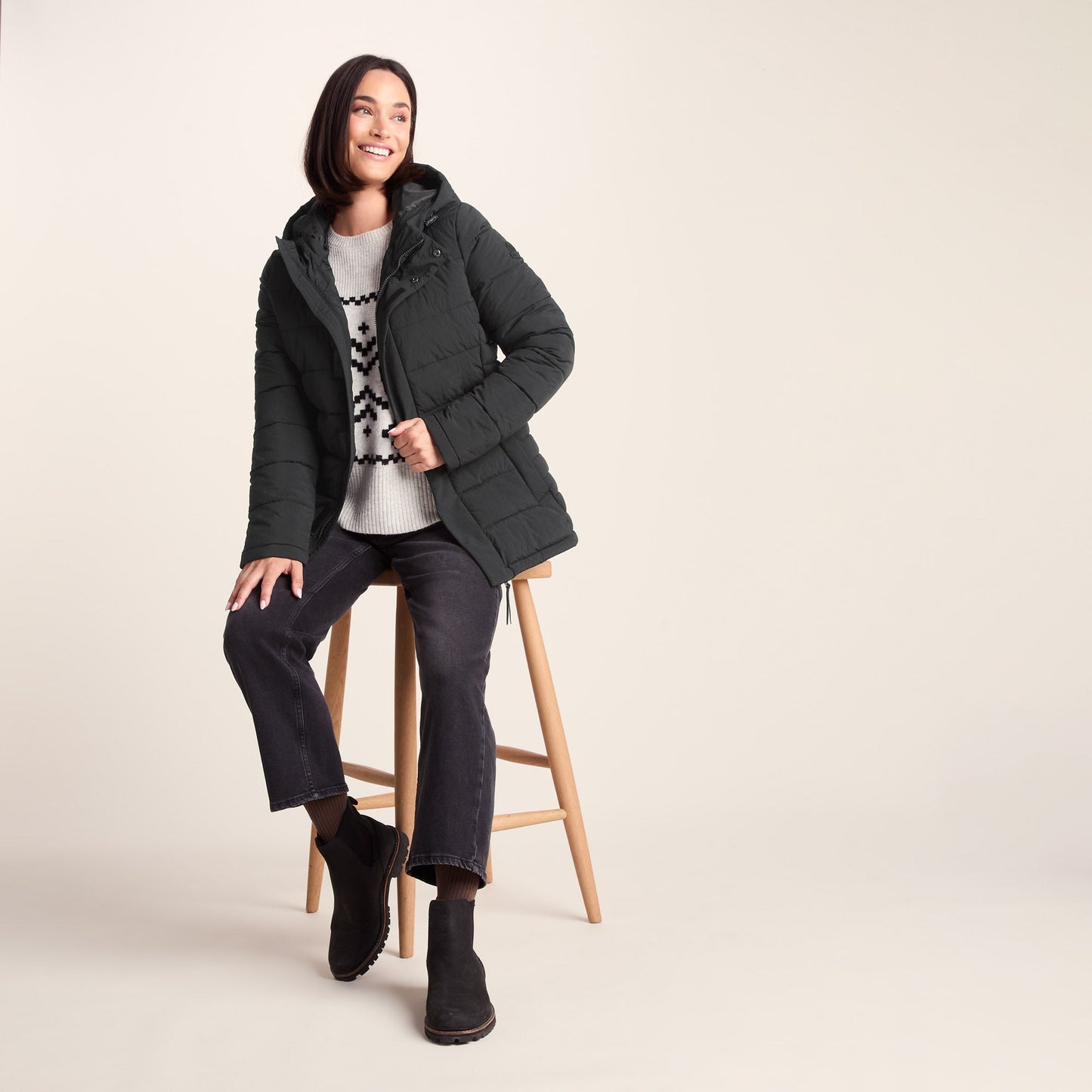 Sleight Womens Short Insulated Parka - Black