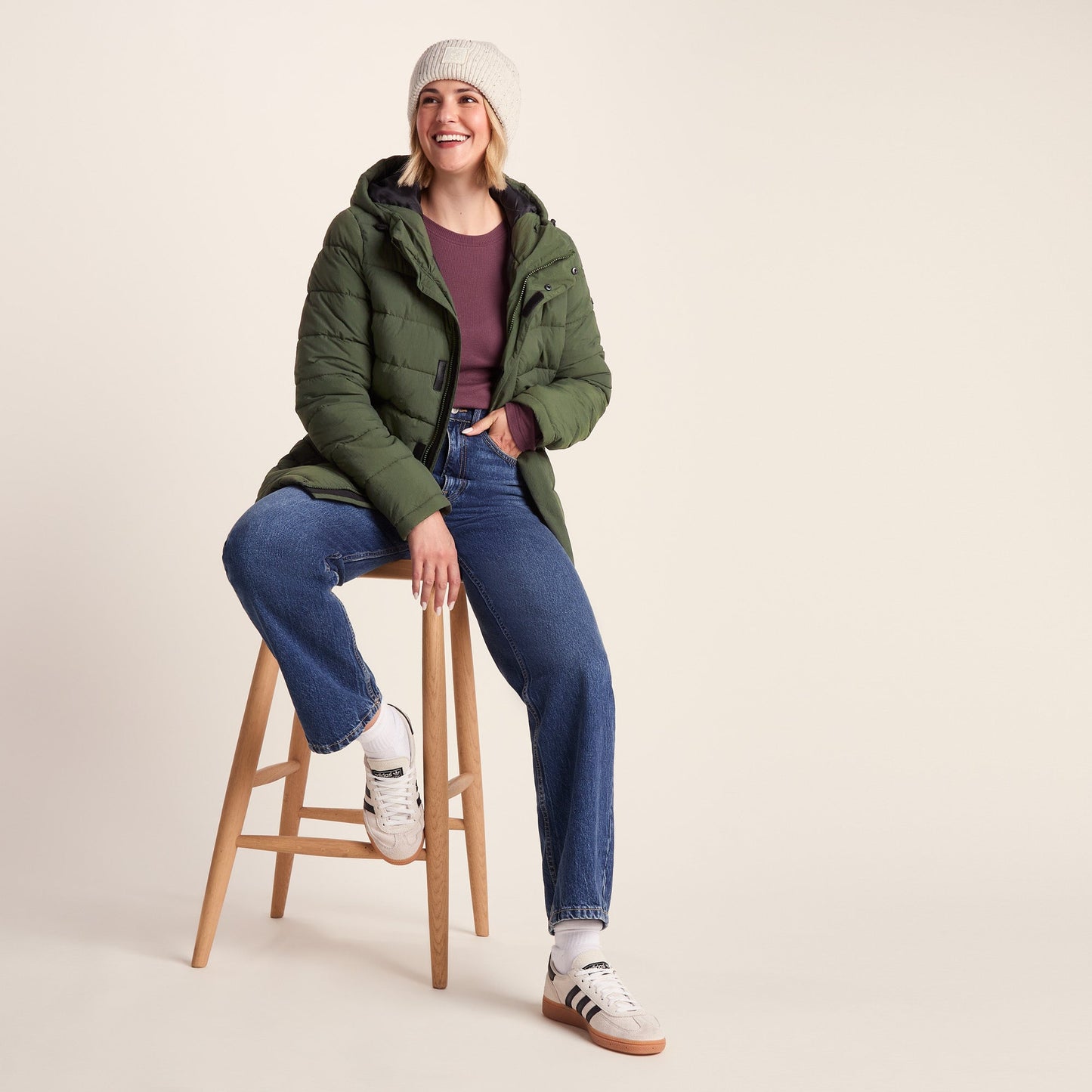 Sleight Womens Short Insulated Parka - Dark Green