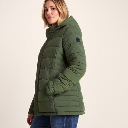 Sleight Womens Short Insulated Parka - Dark Green