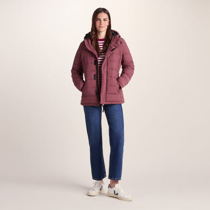Sleight Womens Short Insulated Parka - Burgundy