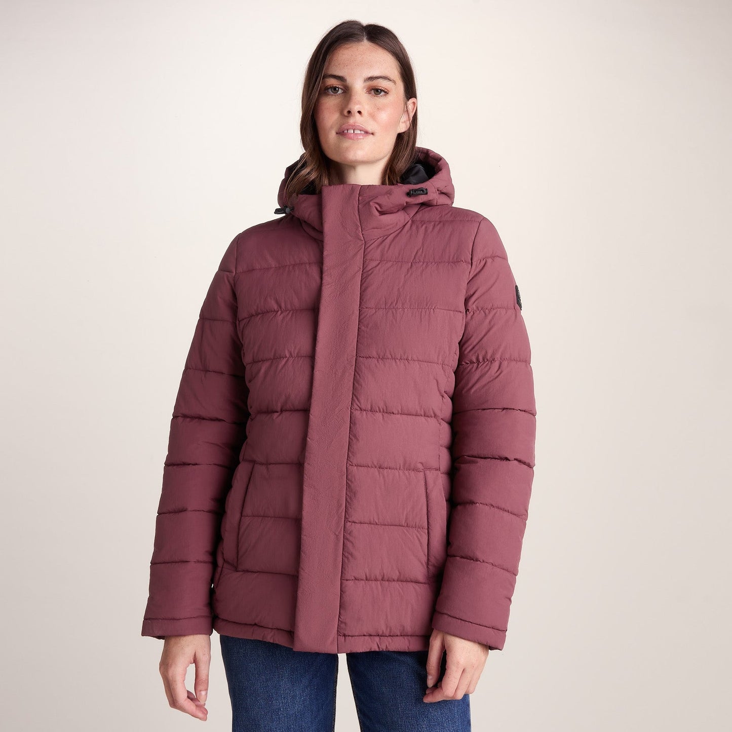 Sleight Womens Short Insulated Parka - Burgundy