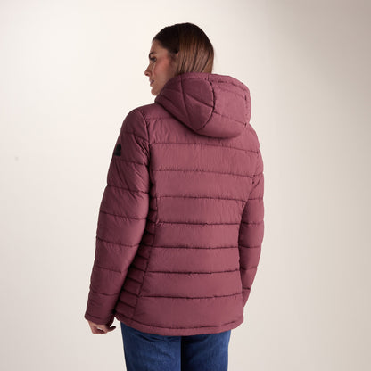 Sleight Womens Short Insulated Parka - Burgundy