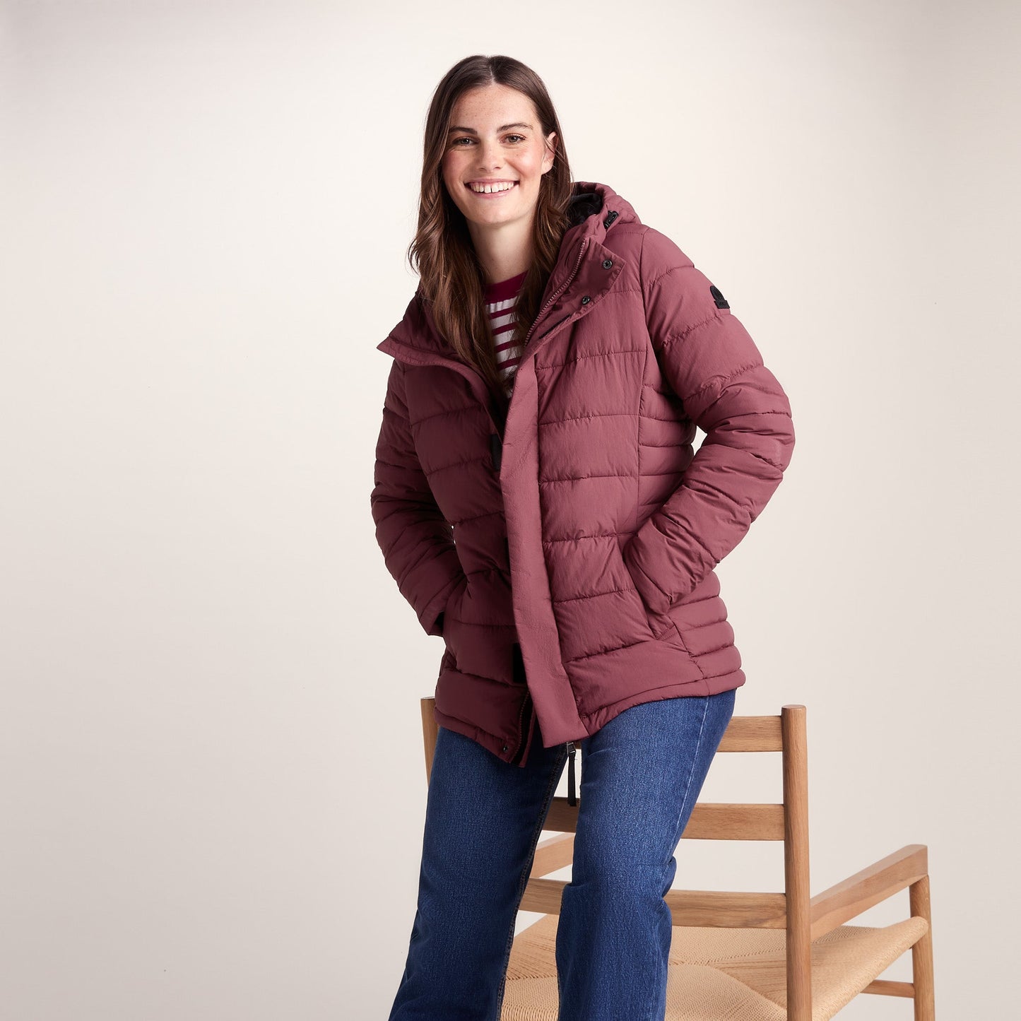 Sleight Womens Short Insulated Parka - Burgundy
