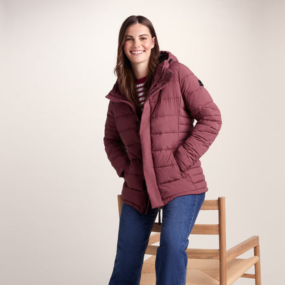 Sleight Womens Short Insulated Parka - Burgundy