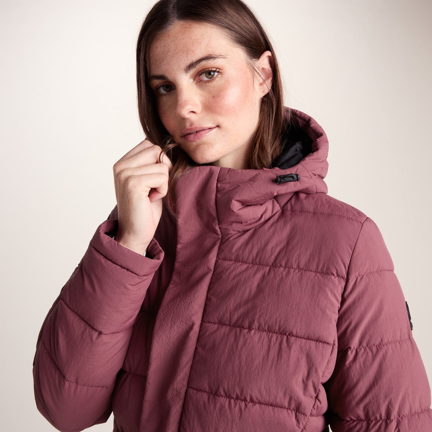 Sleight Womens Short Insulated Parka - Burgundy