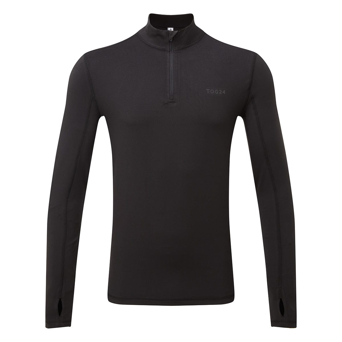 Snowdon Mens Thermal Quarter Zip Base Layer - Black
