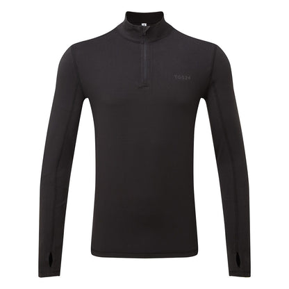 Snowdon Mens Thermal Quarter Zip Base Layer - Black
