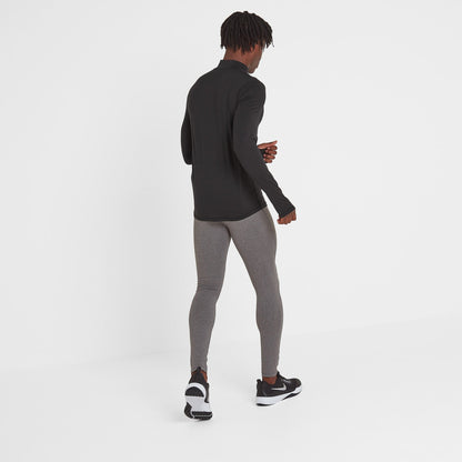 Snowdon Mens Thermal Quarter Zip Base Layer - Black