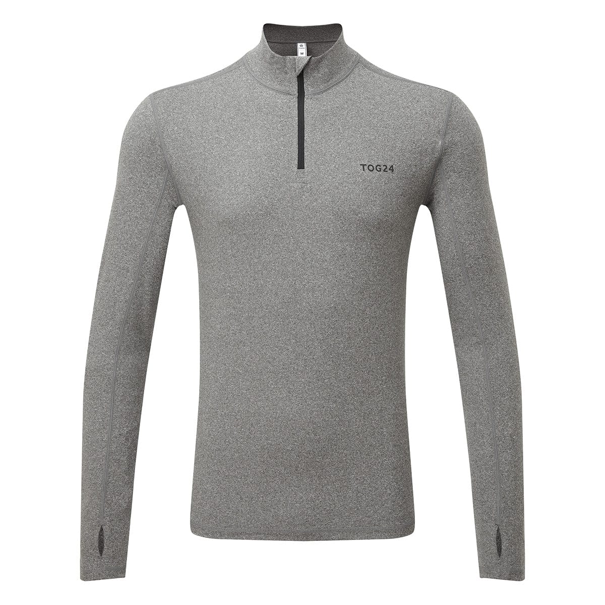 Snowdon Mens Thermal Quarter Zip Base Layer - Grey Marl