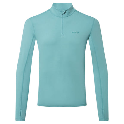 Snowdon Mens Thermal Quarter Zip Base Layer - Steel Teal