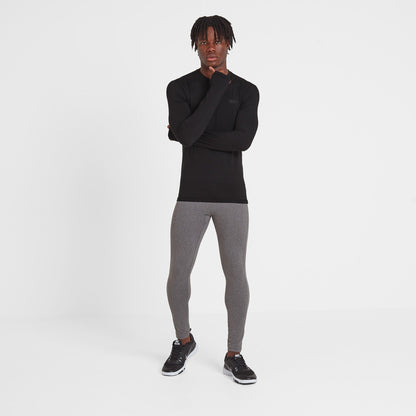 Snowdon Mens Thermal Crew Neck Base Layer - Black
