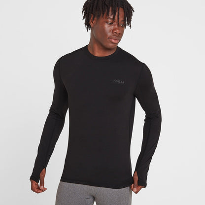 Snowdon Mens Thermal Crew Neck Base Layer - Black