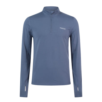 Snowdon Mens Thermal Quarter Zip Base Layer - Smokey Blue