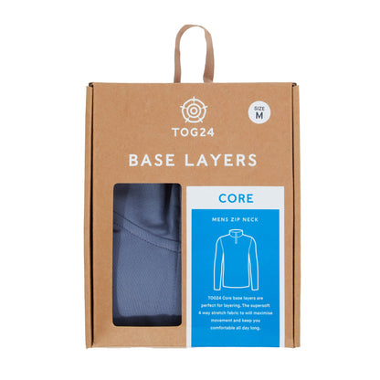 Snowdon Mens Thermal Quarter Zip Base Layer - Smokey Blue