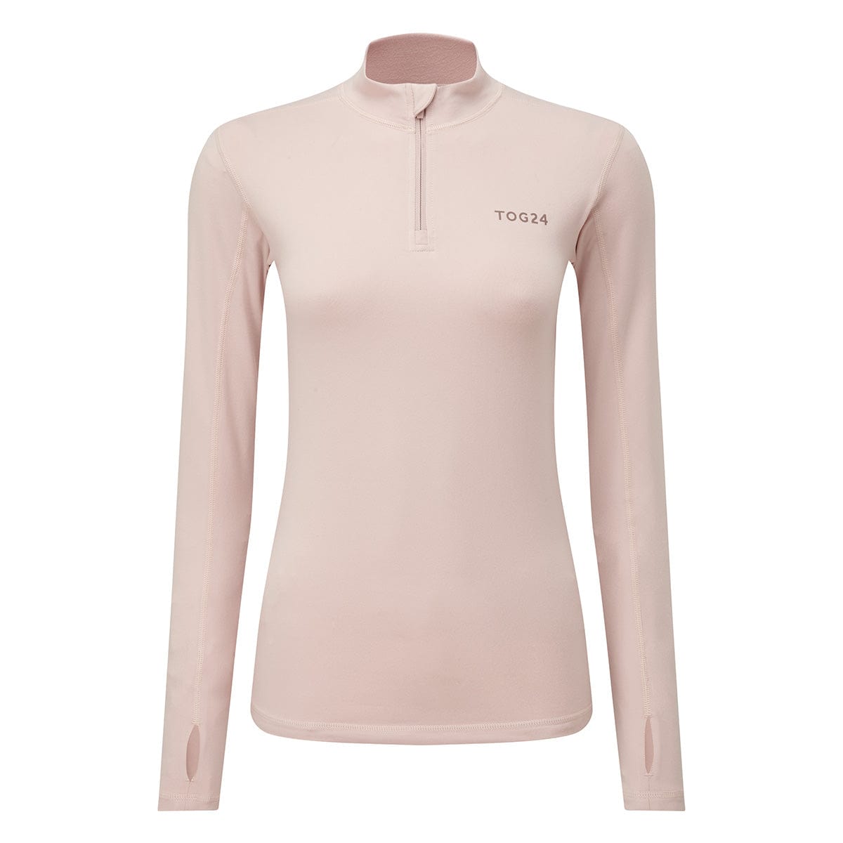 Snowdon Womens Thermal Base Layer Quarter Zip - Rose Pink