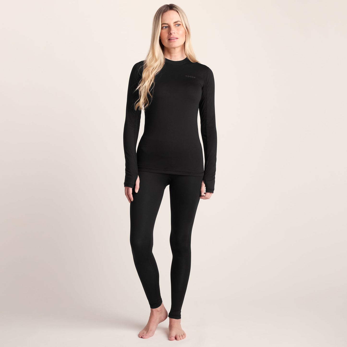 Snowdon Womens Thermal Crew Neck Base Layer - Black