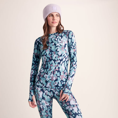 Snowdon Womens Thermal Crew Neck Base Layer - Scatter Print
