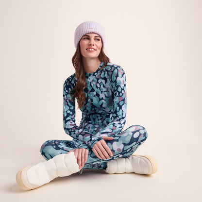 Snowdon Womens Thermal Crew Neck Base Layer - Scatter Print