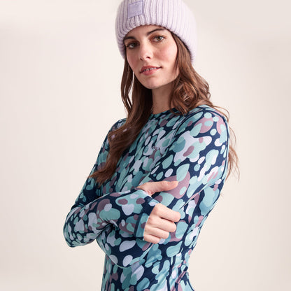 Snowdon Womens Thermal Crew Neck Base Layer - Scatter Print
